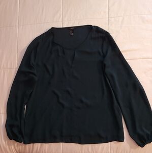 Forever 21 women green blouse sizes L